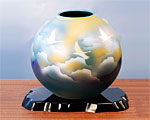 九谷焼 7号 花瓶 フラワーベース 雲海鶴