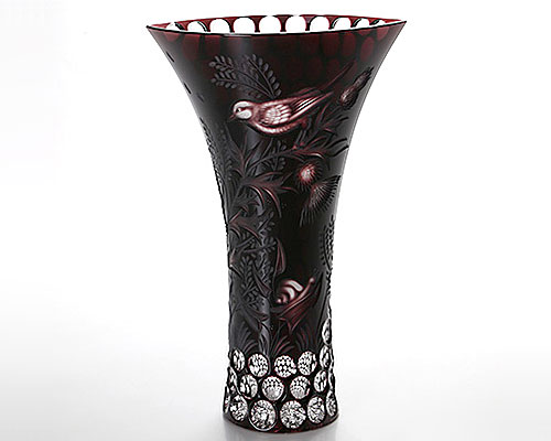 マイセンクリスタル 花瓶（ライラック） 30cm