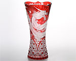 マイセンクリスタル ドラゴン 花瓶（レッド） 秋 40cm